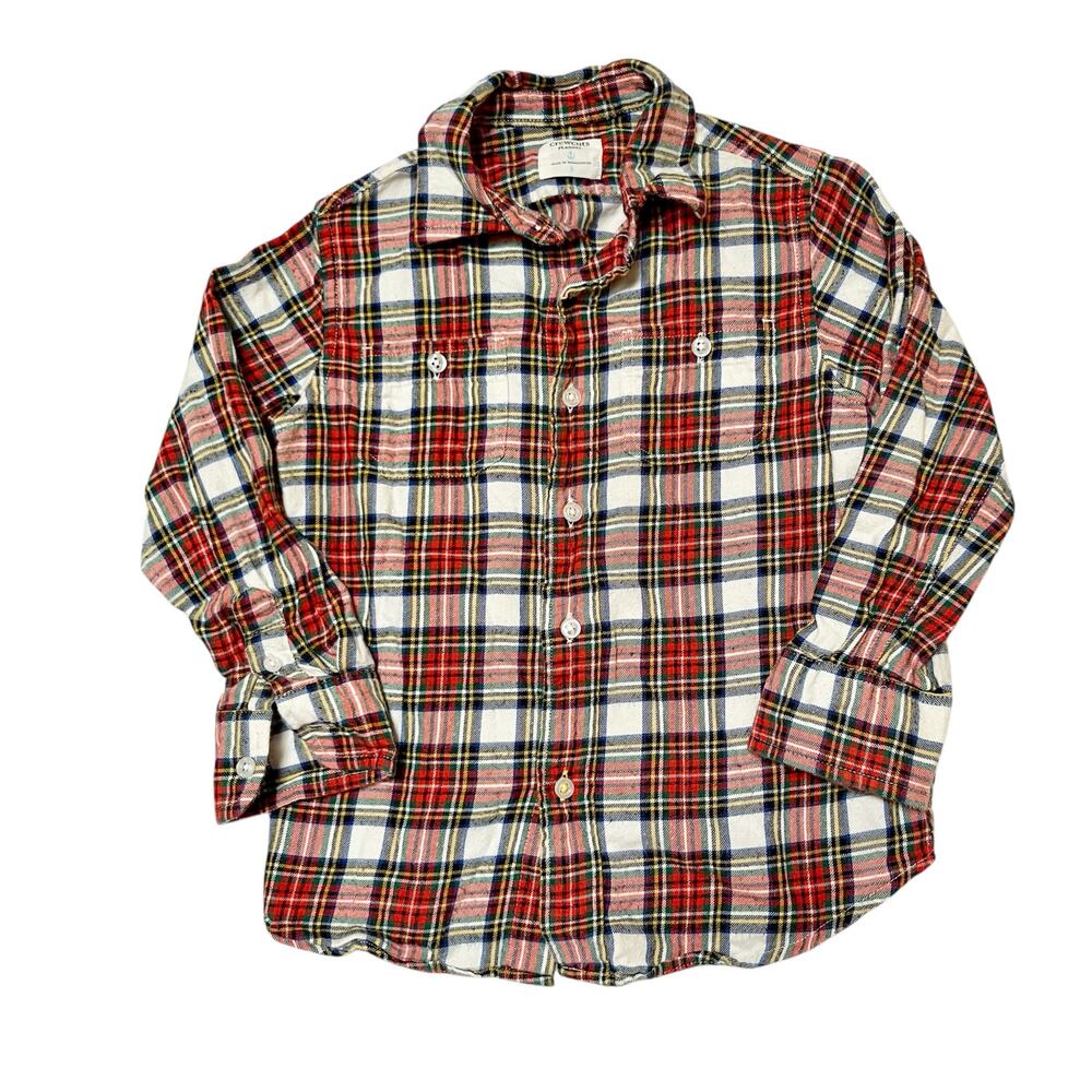 Crewcuts Flannel Button Up Shirt Size 3